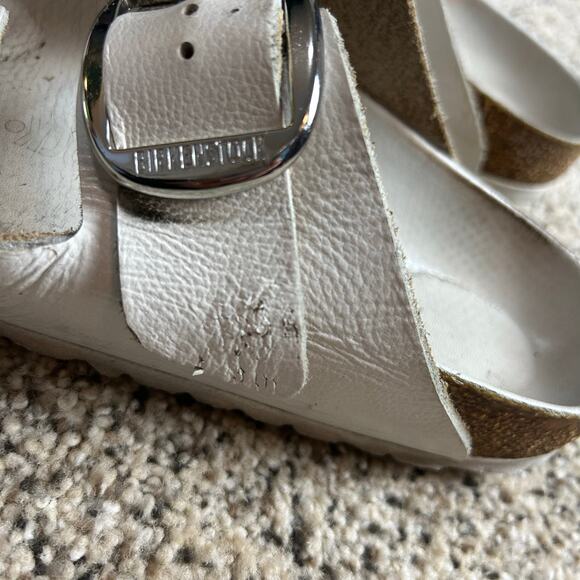 Birkenstock Arizona Big Buckle White Sandals EU 39 Size 8-8.5 - Picture 5 of 6